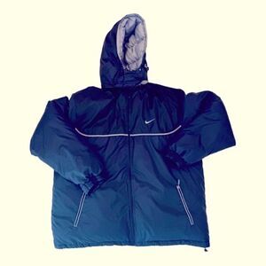 Nike Men’s Black Nylon Puffer Ski Jacket Size XL